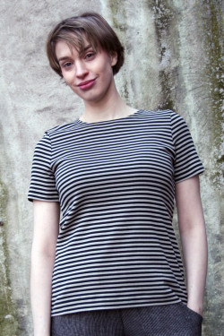 T-shirt narrow-striped