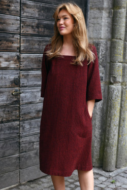 Dress in cotton and wool